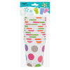 Kubki papierowe DOTS 12 sztuk pink RAVI